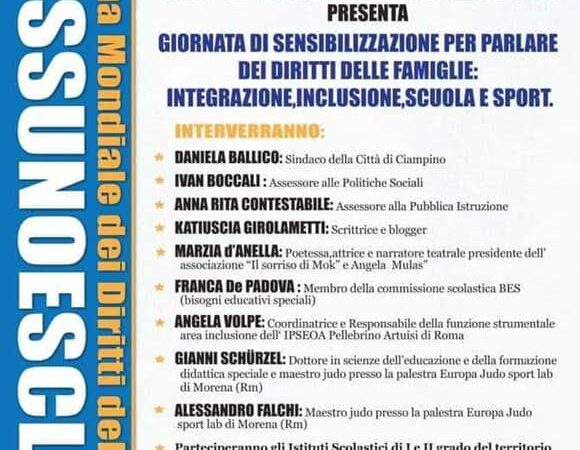 Ciampino 7 Dicembre –   Giornata dei diritti delle famiglie