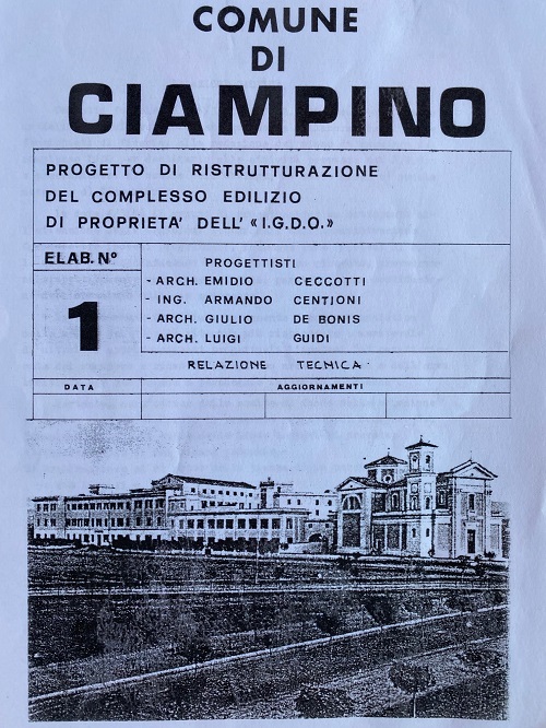 CIAMPINO. IL PRIMO DOCUMENTO PER L’IGDO PUBBLICO – DATA 30.06.1987 – Pubblicazione anche su www.lazio.tv