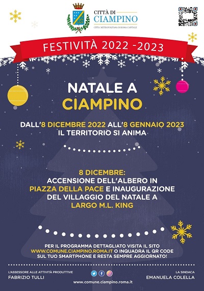 CIAMPINO. ACCESI DUE ALBERI DI NATALE PER I FESTEGGIAMENTI