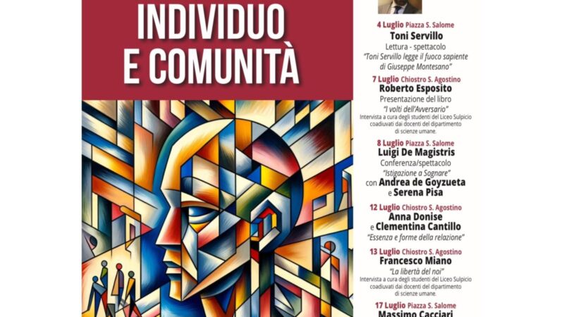 VEROLI. INDIVIDUO E COMUNITA’ – IMPORTANTE INIZIATIVA CULTURALE